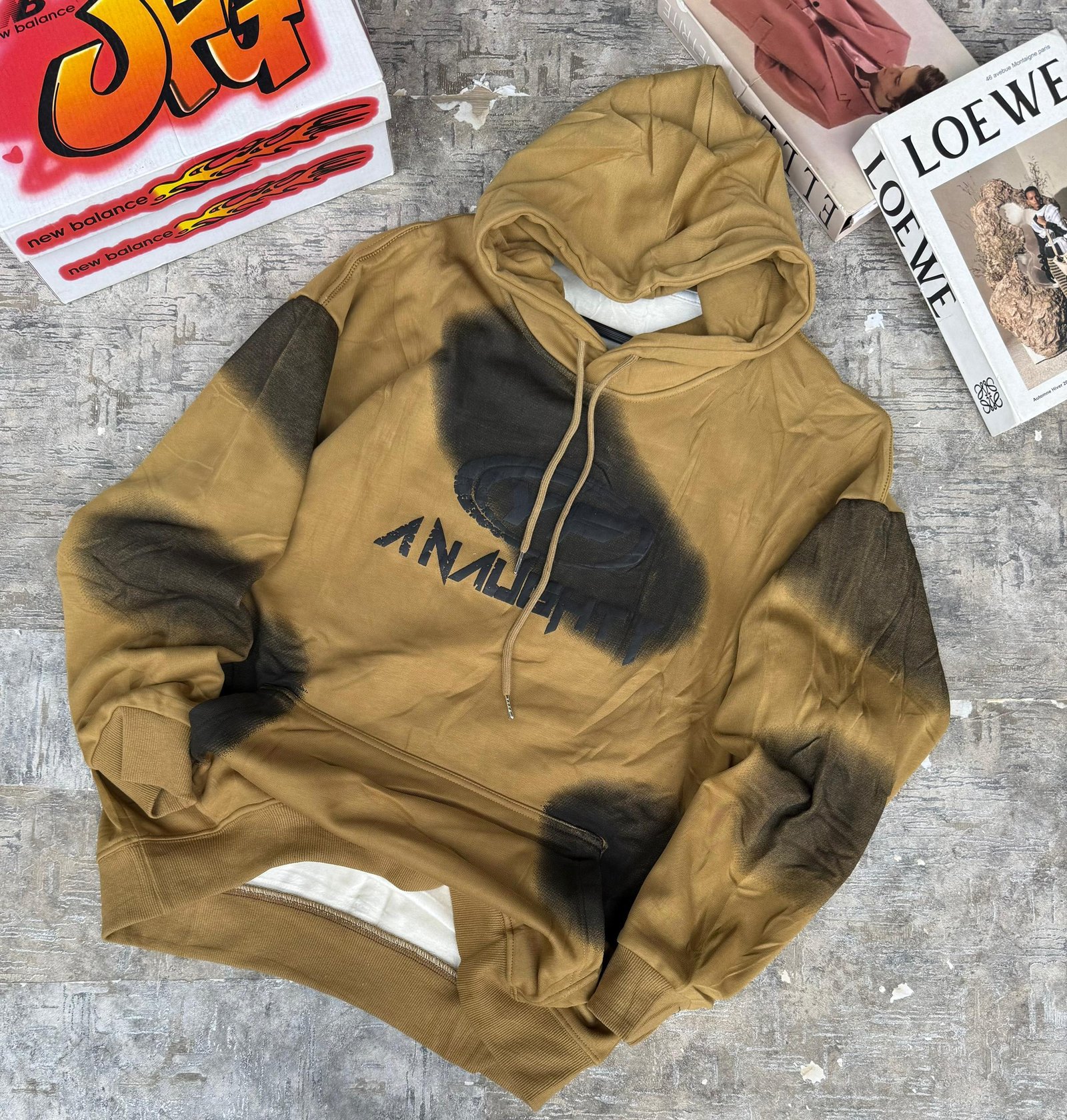 Hoodie with Painted Design