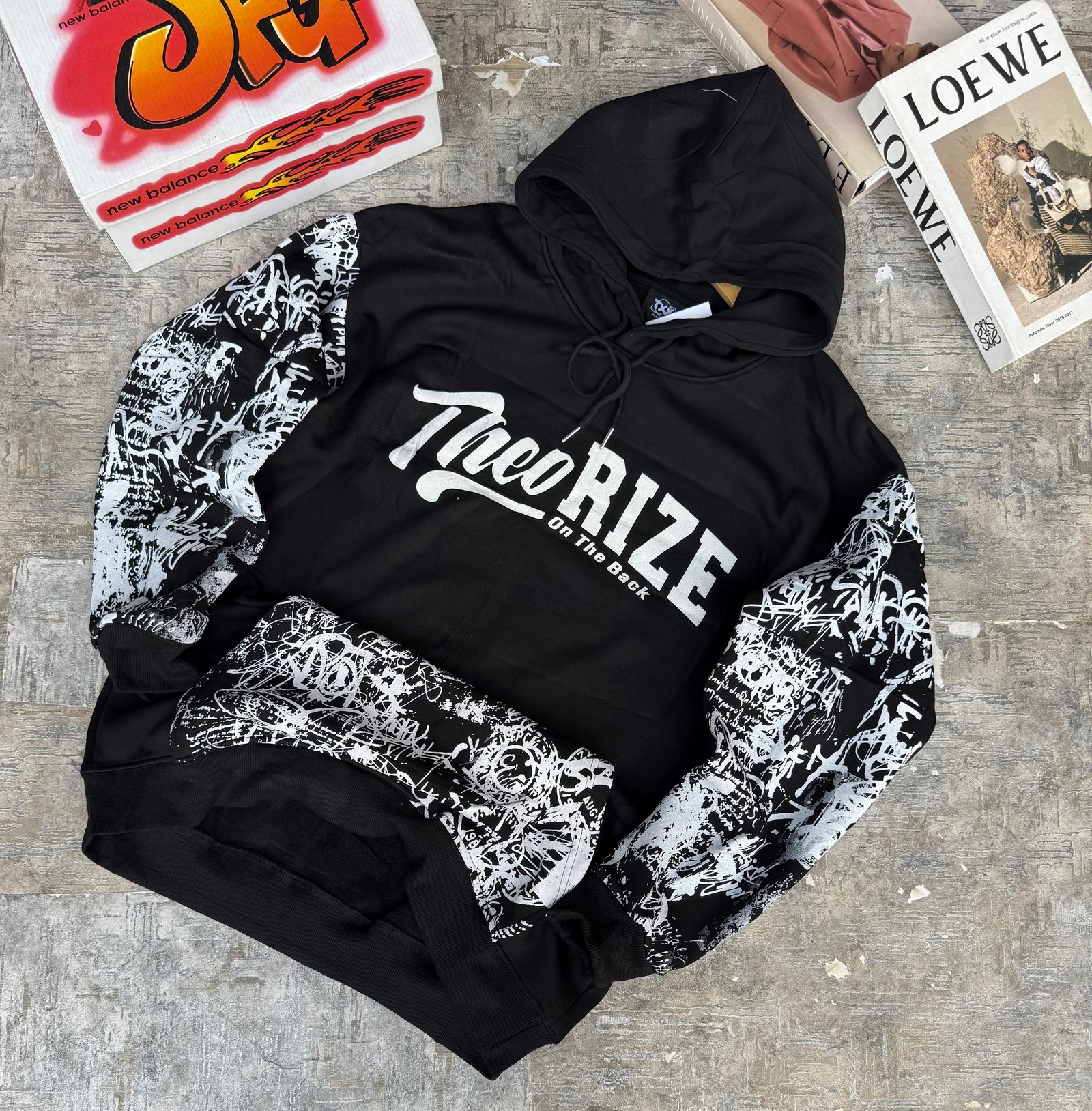 Black “Theo Rize” Hoodie
