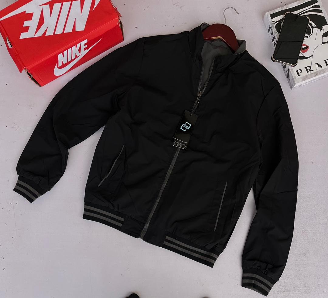 Men’s Black Zip-Up Track Jacket