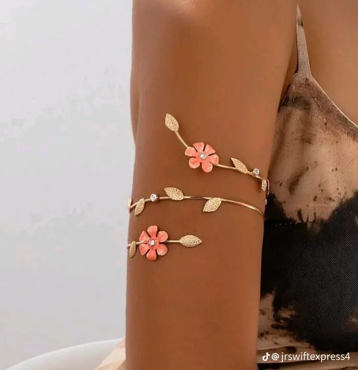floral arm cuff bracelet