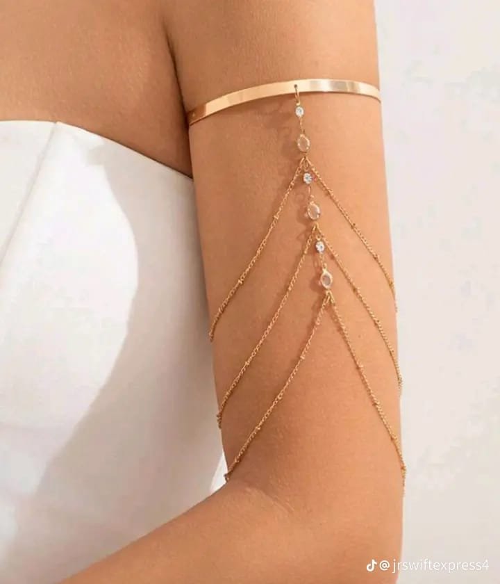 gold-tone upper arm cuff