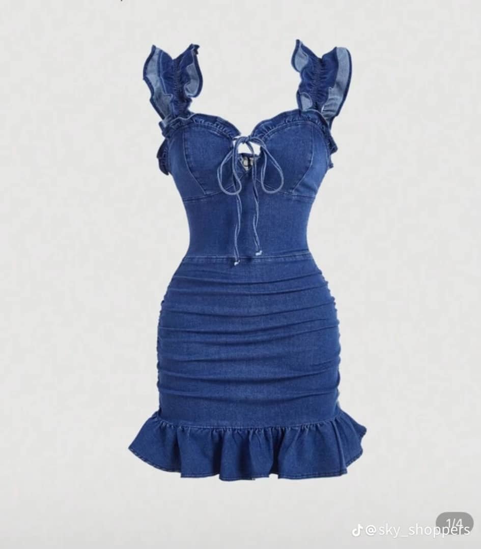 denim bodycon dress