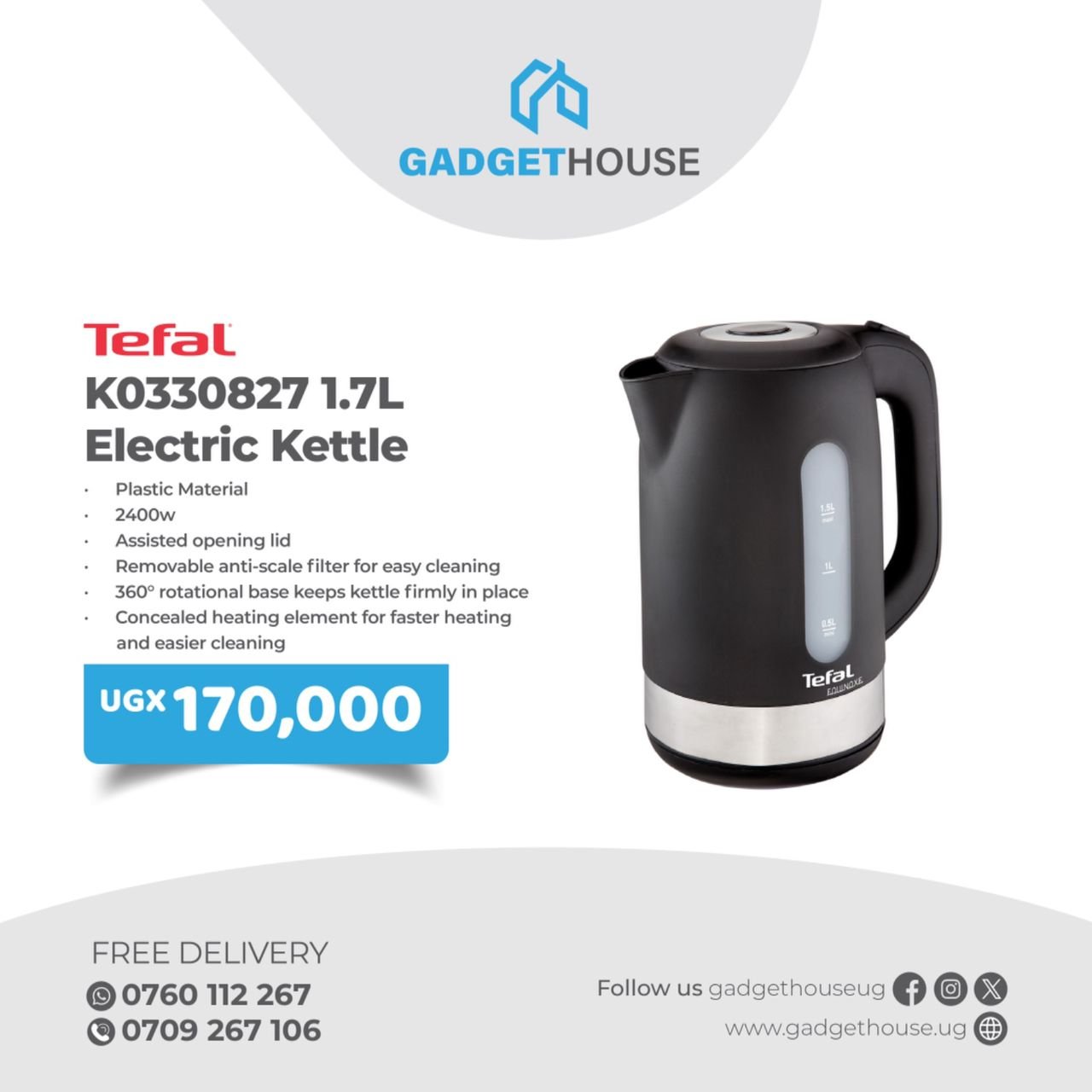 Tefal K0330827 1.7L Electric Kettle.