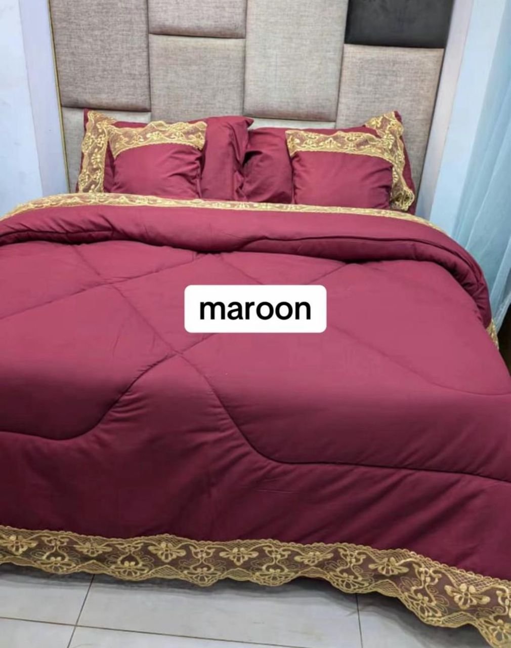 maroon duvet set