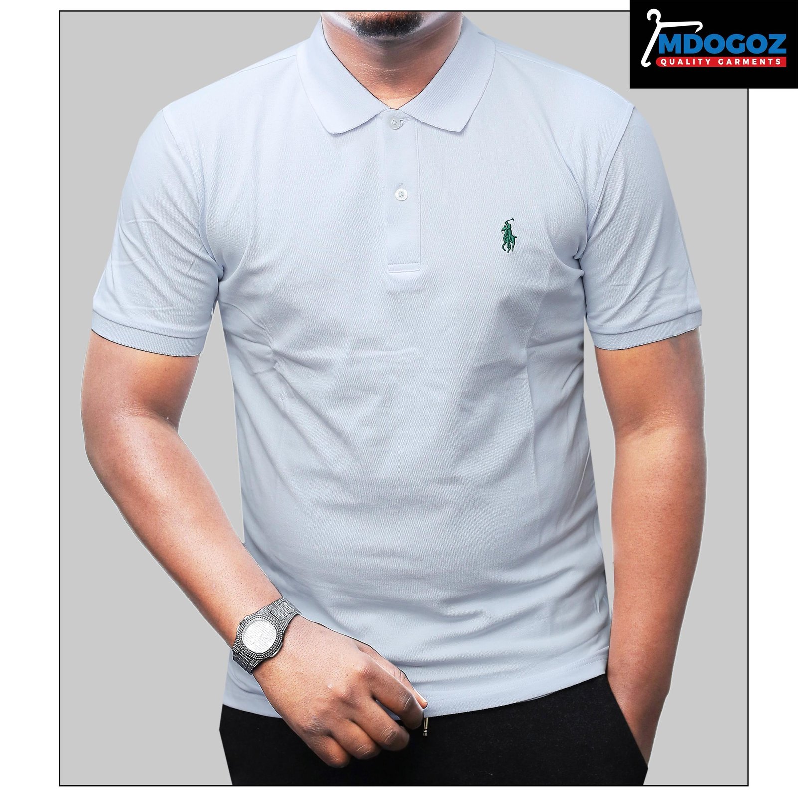 Men’s Classic Light Blue Polo Shirt