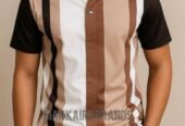 MANKAIRO BRANDS Men’s Vertical Striped Polo Shirt