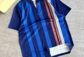 Men’s Multi-Blue Striped Polo Shirt