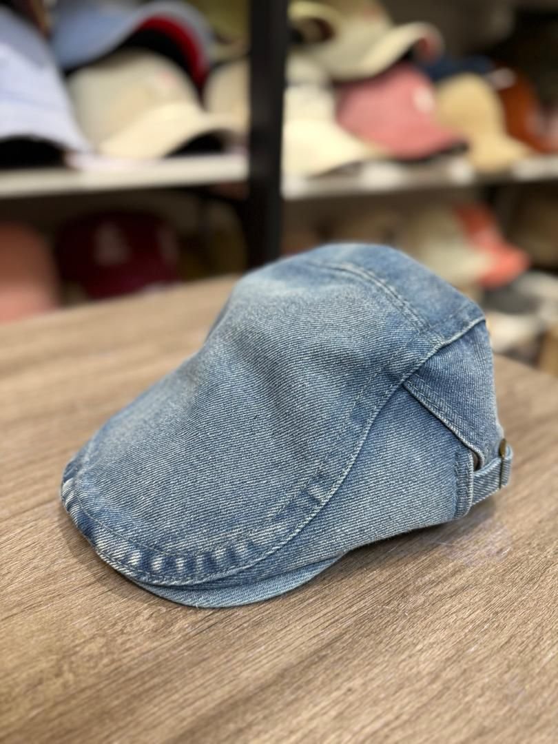 Men’s Light Blue Washed Denim Newsboy Cap
