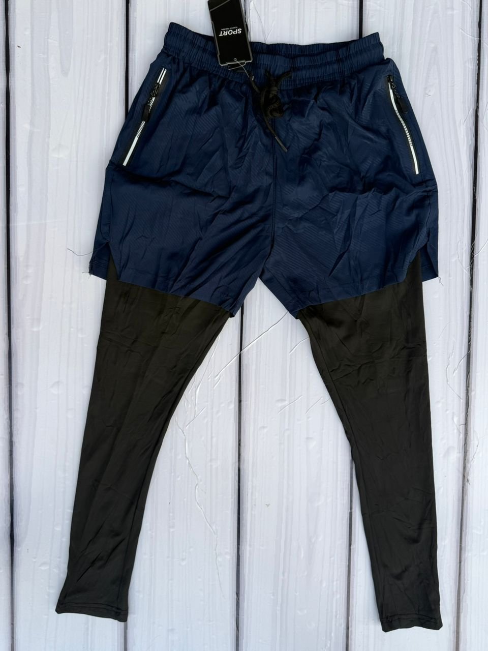 pair of 2-in-1 workout pants