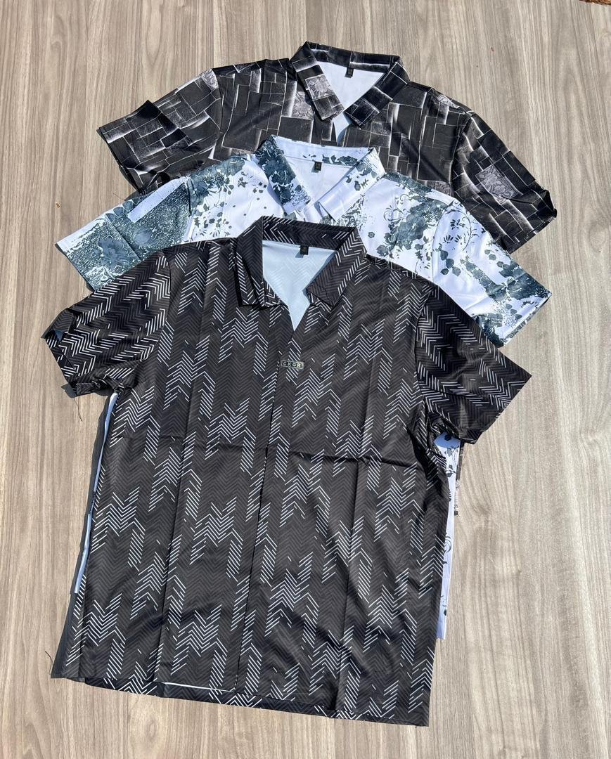 Men’s Geometric and Abstract Print Polo Shirt Collection