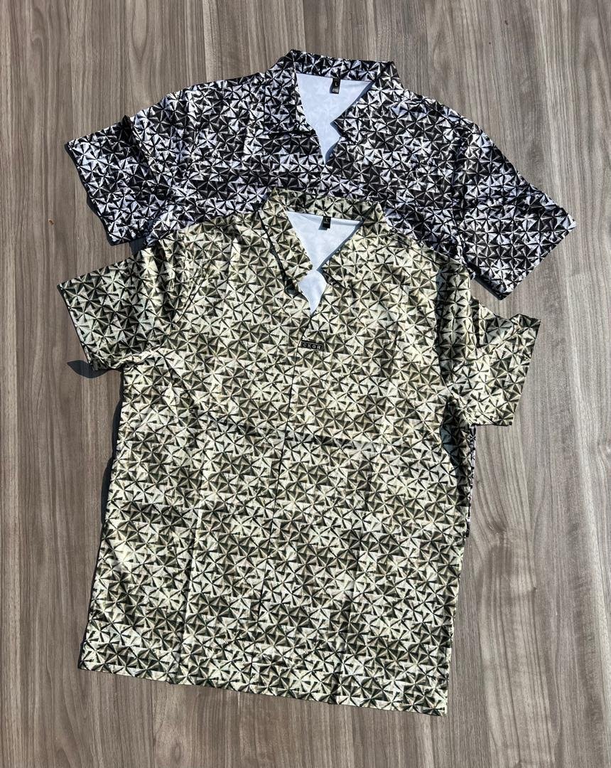 Men’s Geometric Pattern Polo Shirts