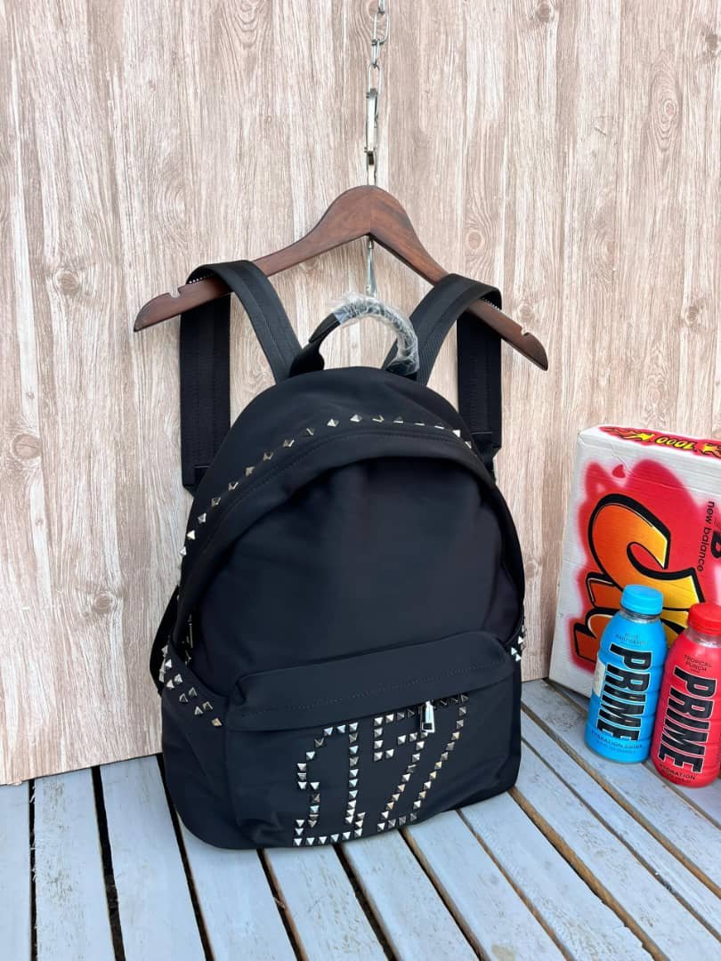 Black Studded Fashion Backpack
