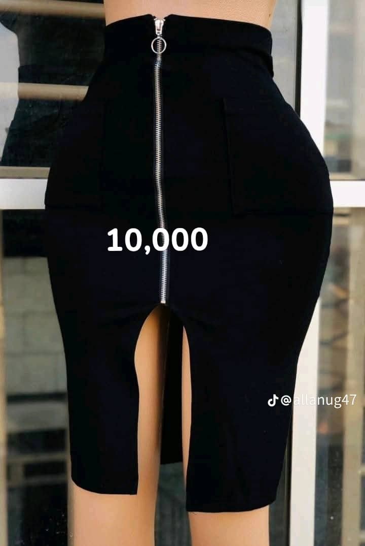 high-waisted, black pencil skirt