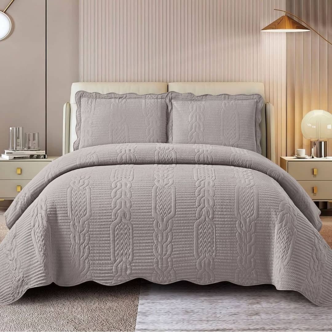 MarCielo 100% Cotton Oversized Quilt Bedspread Set