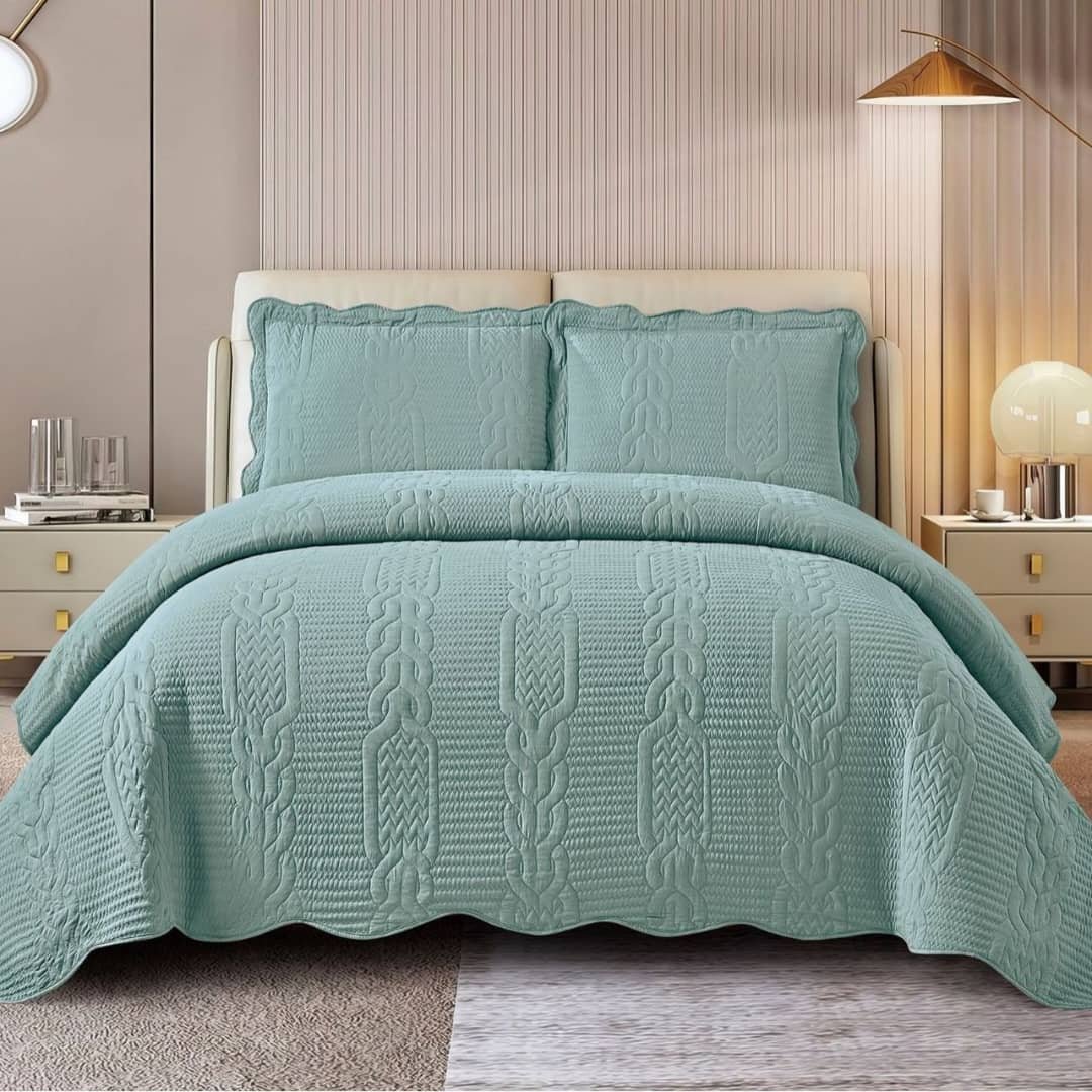 MarCielo 100% Cotton Oversized Quilt Bedspread Set