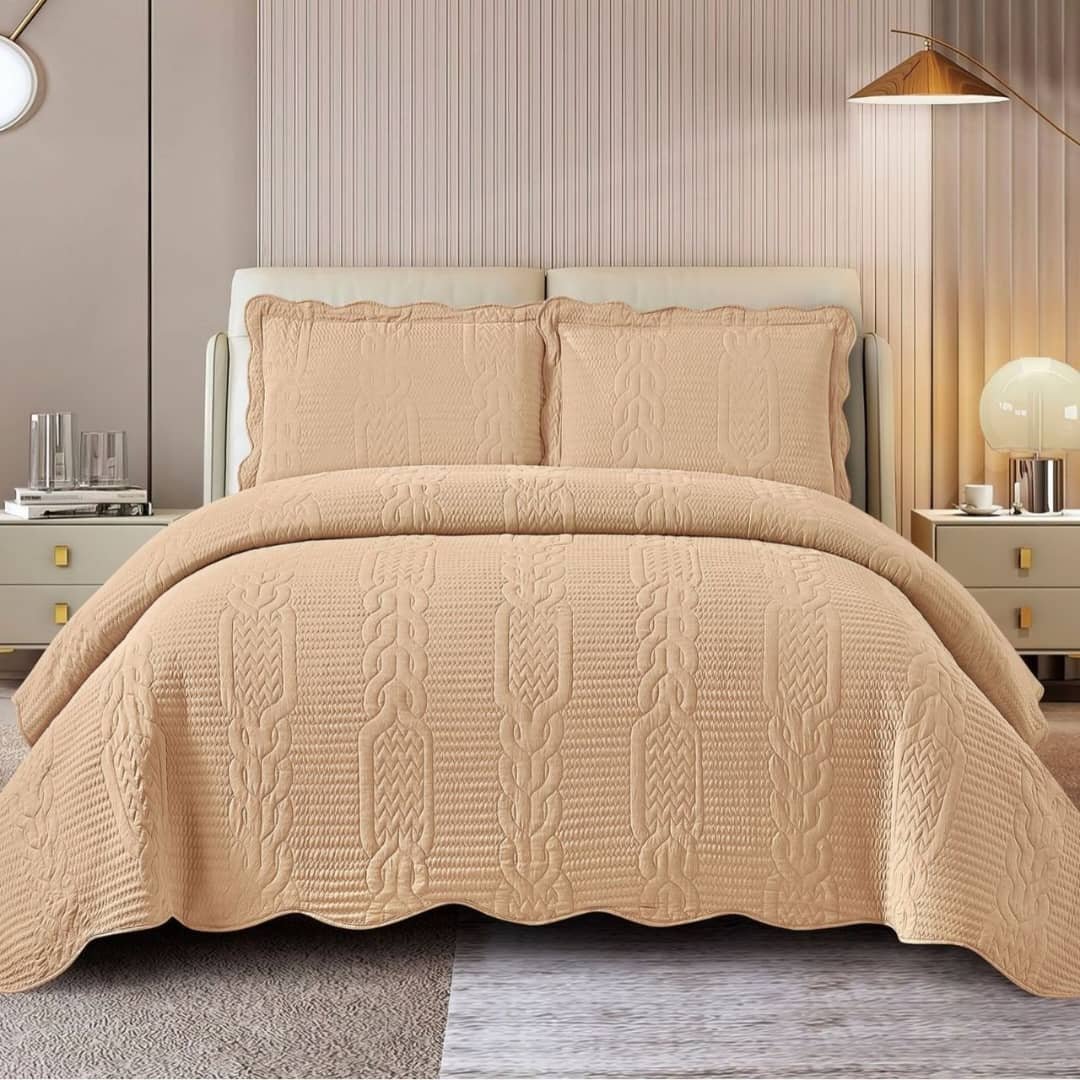 MarCielo 100% Cotton Oversized Quilt Bedspread Set