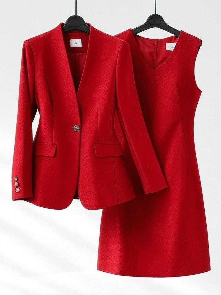 elegant two-piece suit set for women