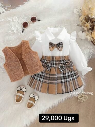 three-piece set for a baby girl